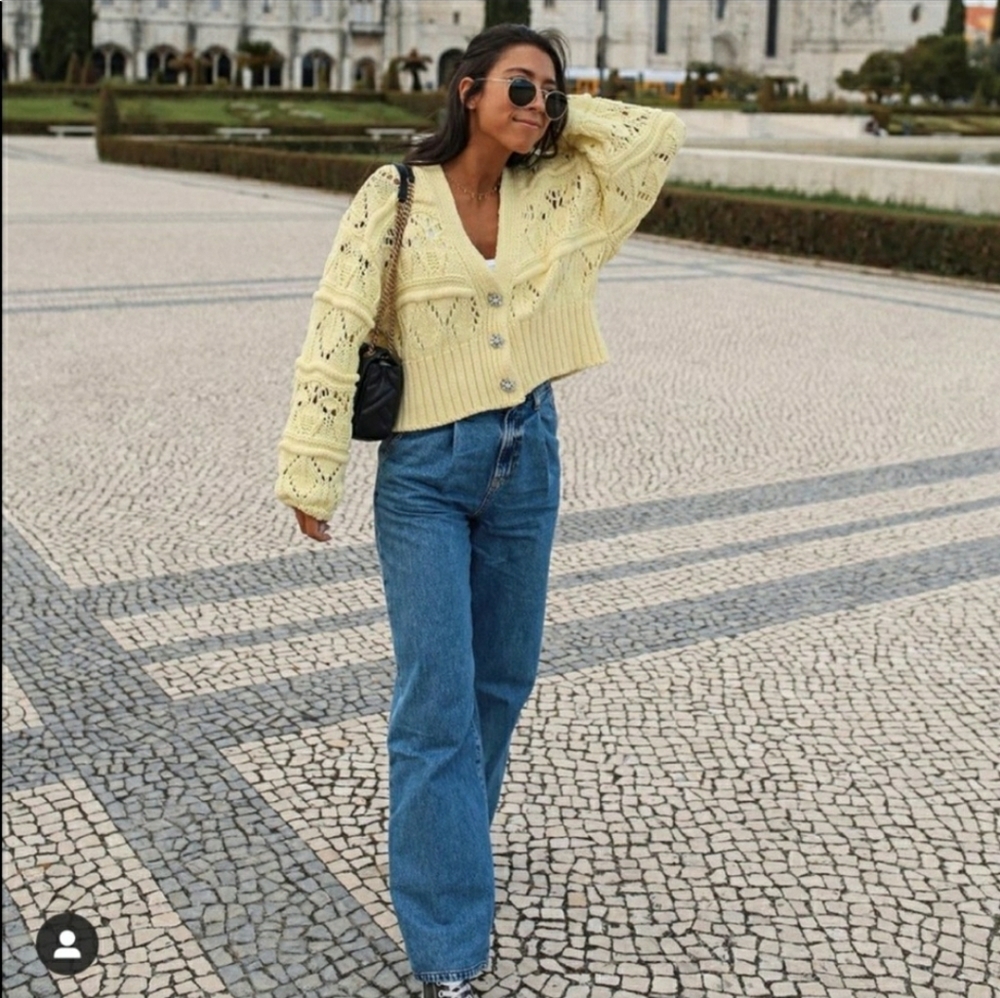 Zara knit cardigan with jewel buttons - Picture 3 of 5